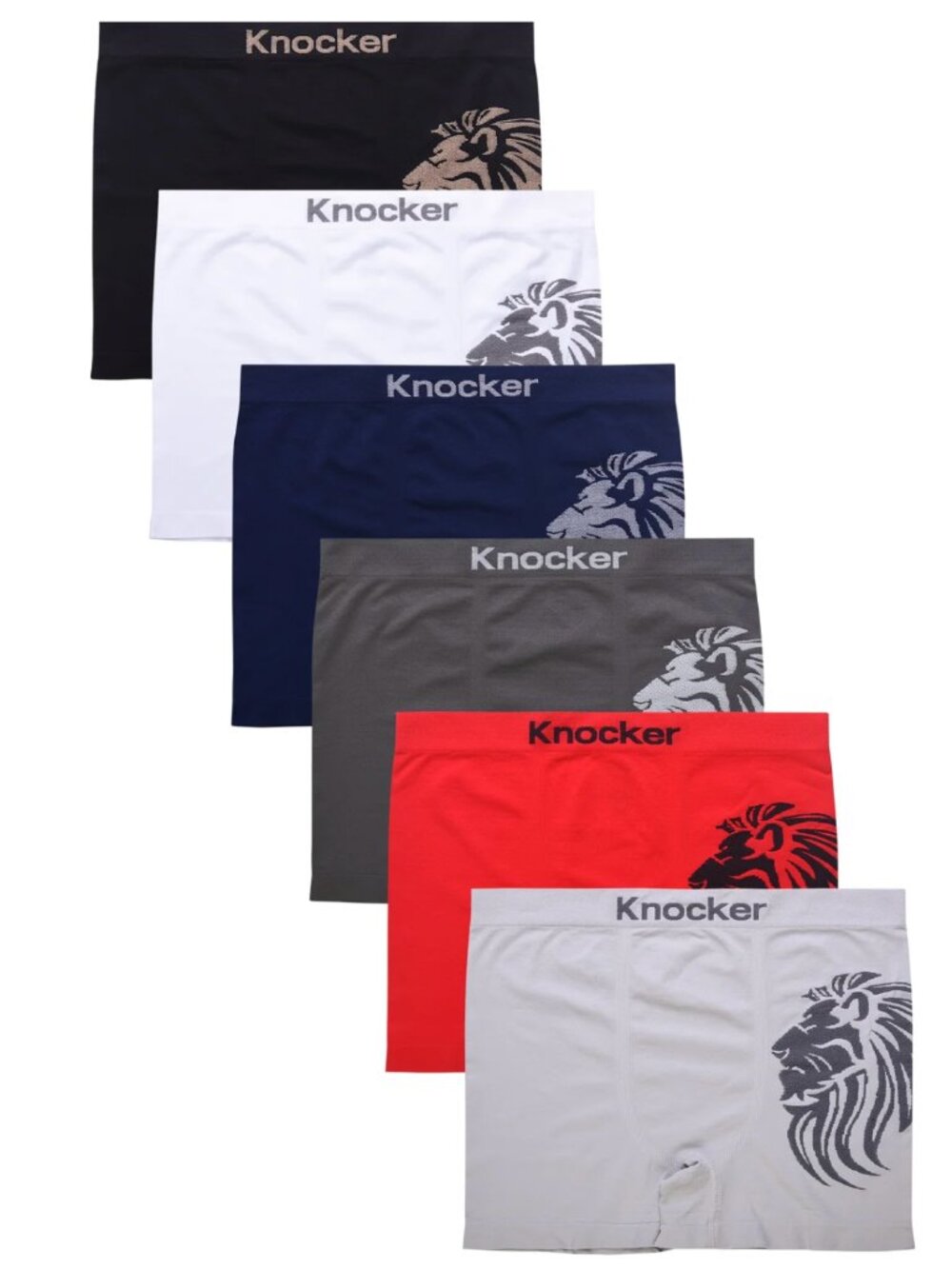 $10 SALE PACK OF 6 - Knocker Men's Nylon Blend Seamless Boxer Briefs